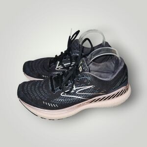 Brooks Glycerin GTS 19 Athletic Running Shoes Sneakers Black Pink Womens 10